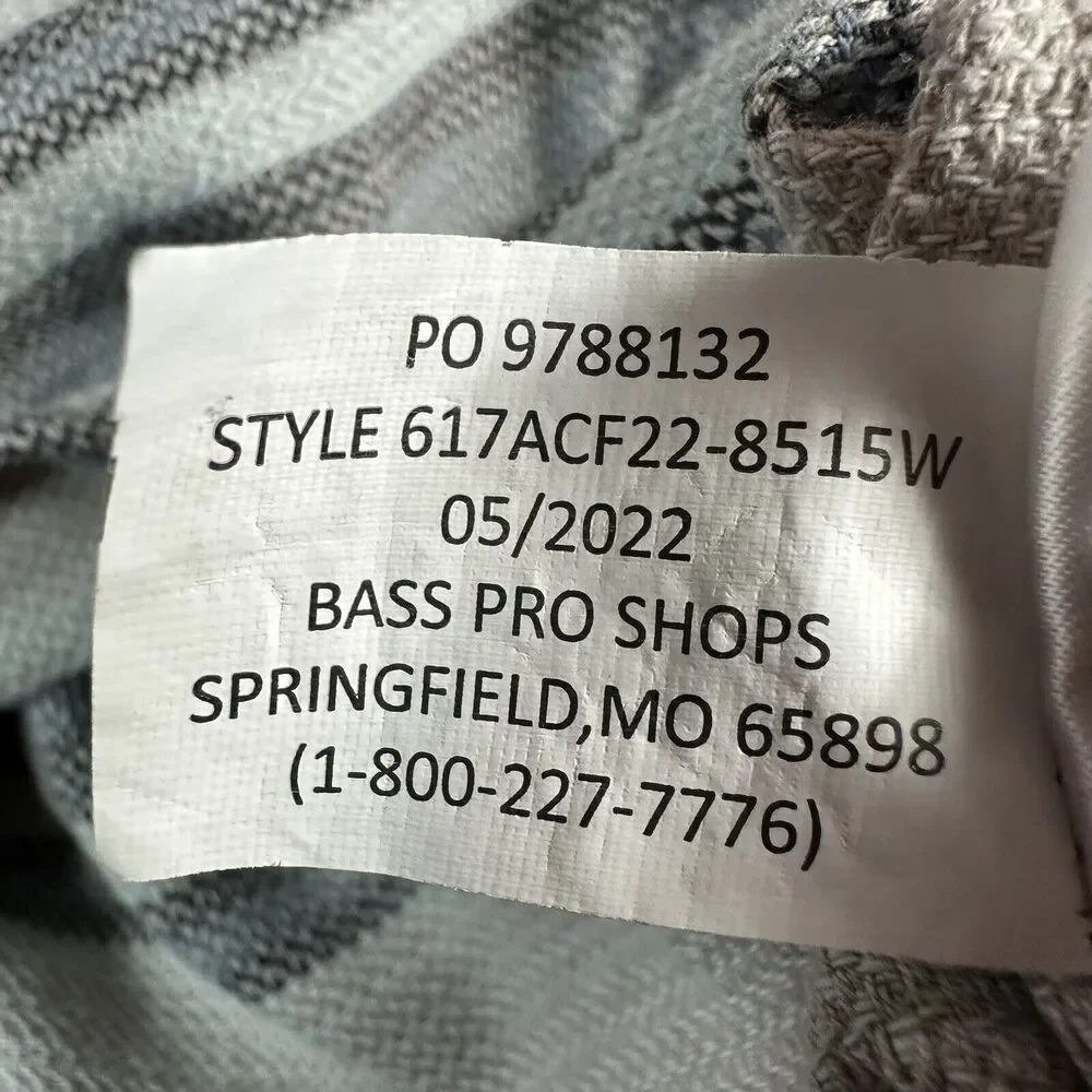 Ascend Mens Size Small Stripe Flannel Button Up Casual Shirt Zip Pocket - Picture 7 of 7